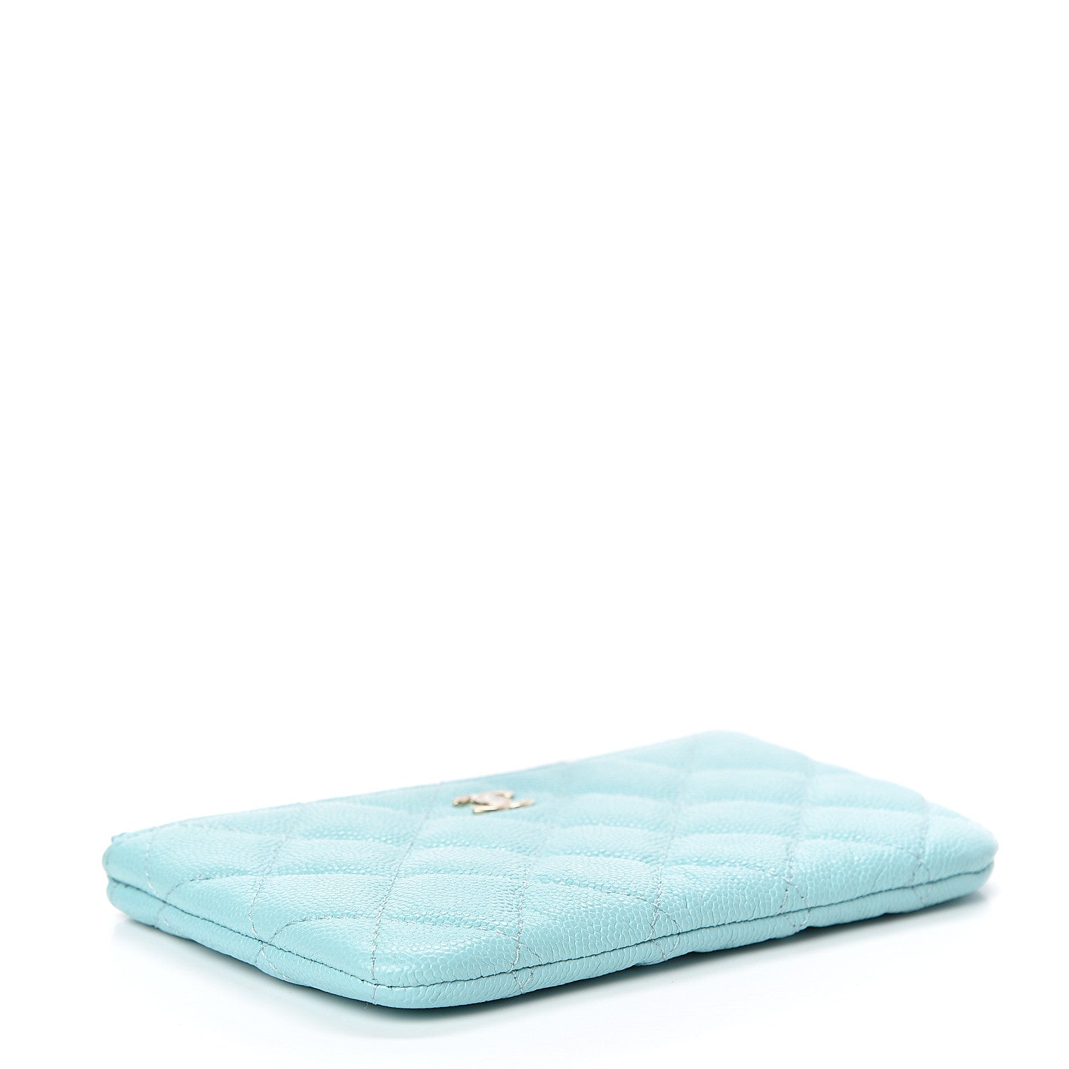 Chanel Caviar Quilted Small Cosmetic Case Light Blue 3 of 6