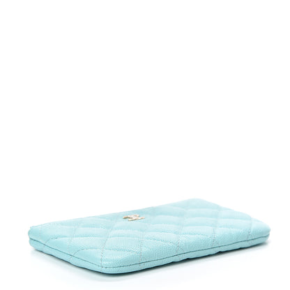 Chanel Caviar Quilted Small Cosmetic Case Light Blue 3 of 6