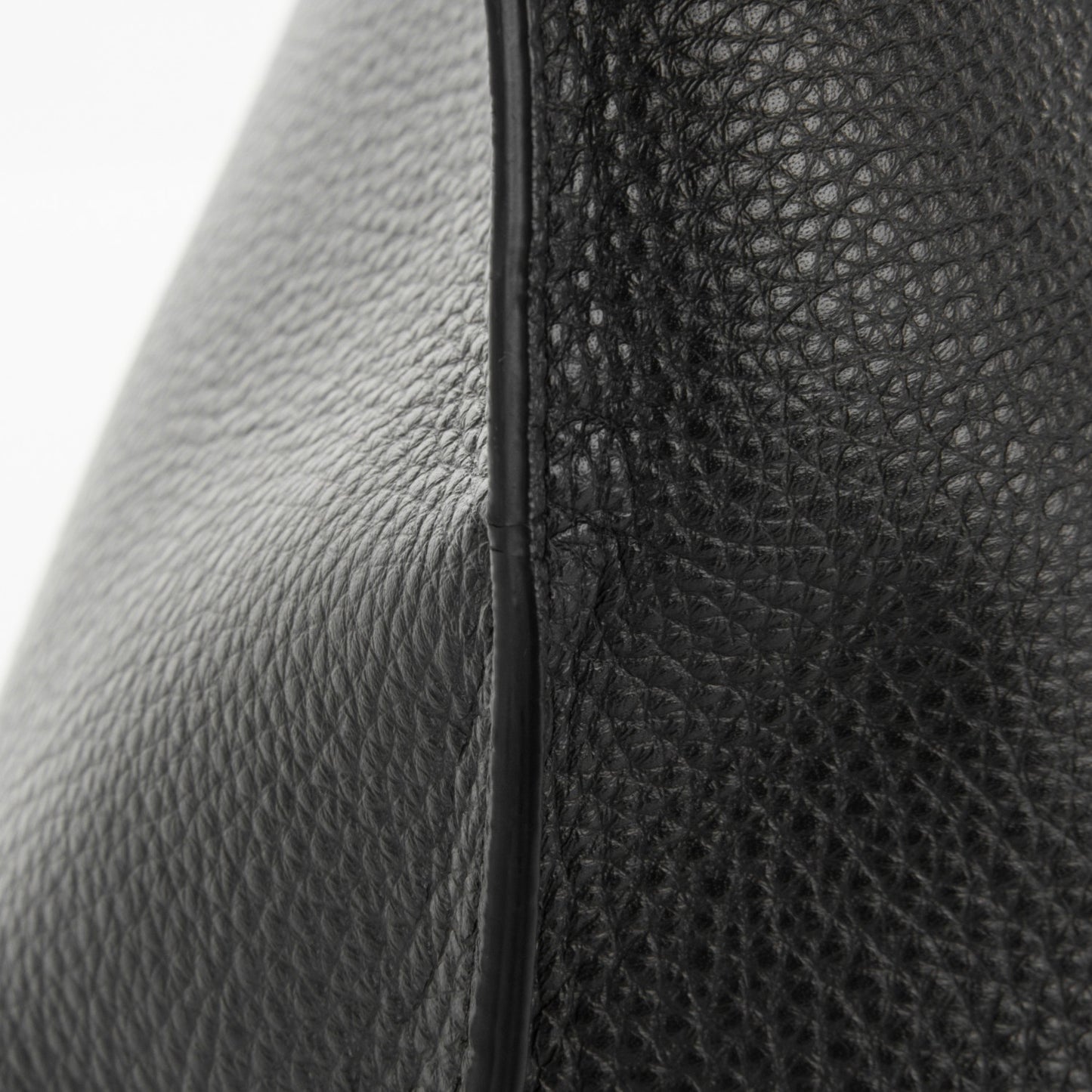 Grained Calfskin Alix Padlock Zip Tote Black