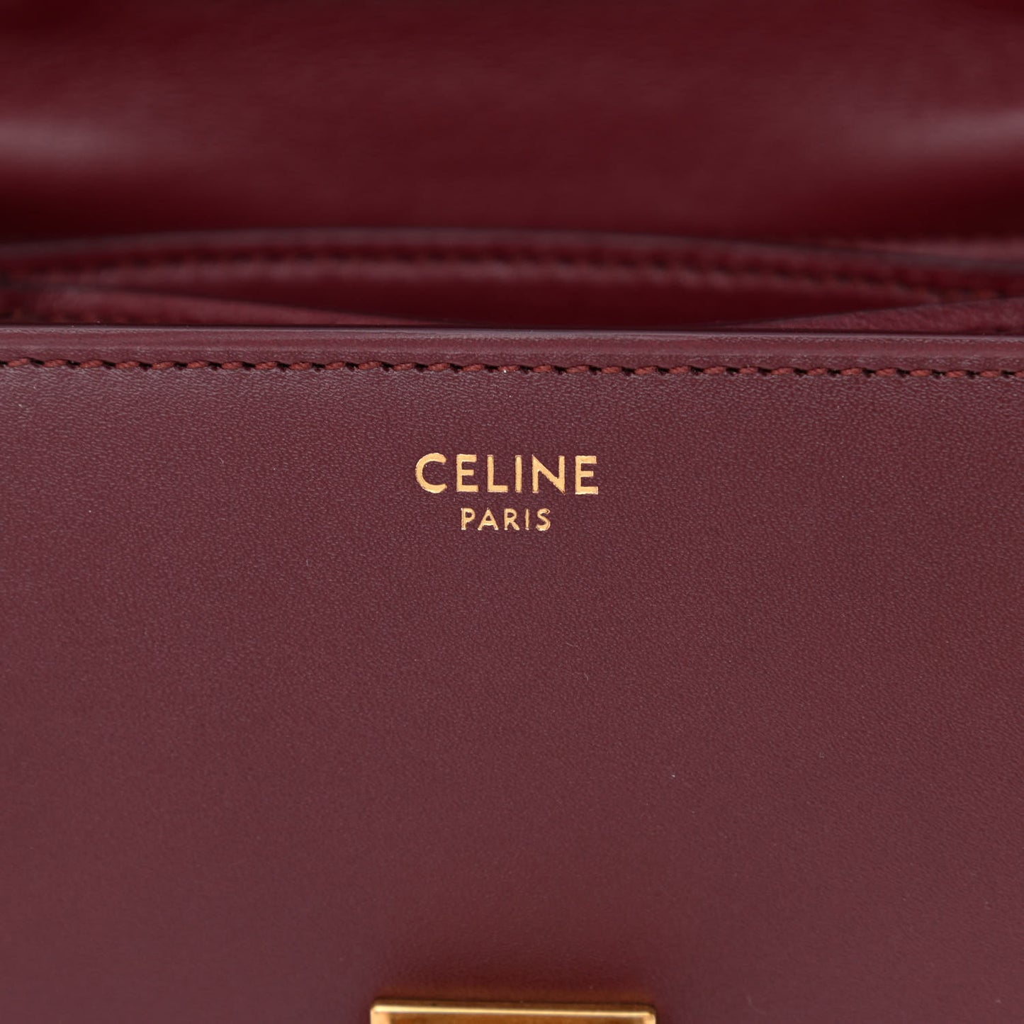 Box Calfskin Small Classic Box Flap Bag Burgundy