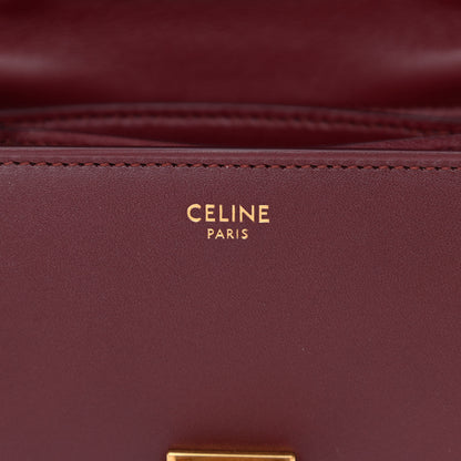 Celine Box Calfskin Small Classic Box Flap Bag Burgundy 6 of 11