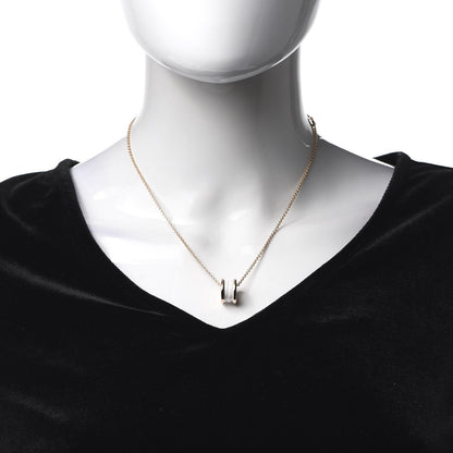 Bulgari 18K Rose Gold White Ceramic B.Zero1 Pendant Necklace 2 of 8