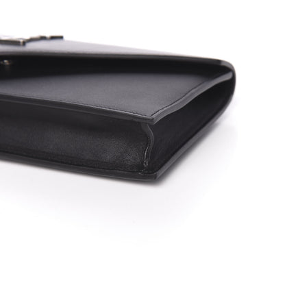 Saint Laurent Calfskin Monogram Clutch Black 9 of 9