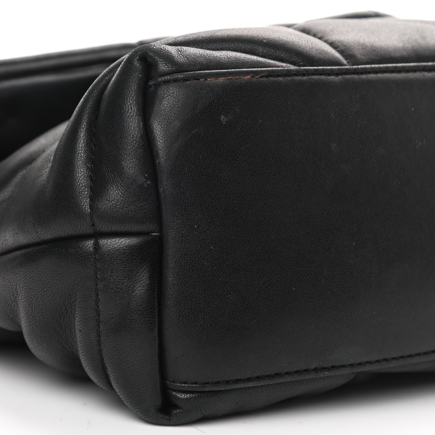 Saint Laurent Lambskin Quilted Small Loulou Puffer Monogram Chain Satchel Black 10 of 14