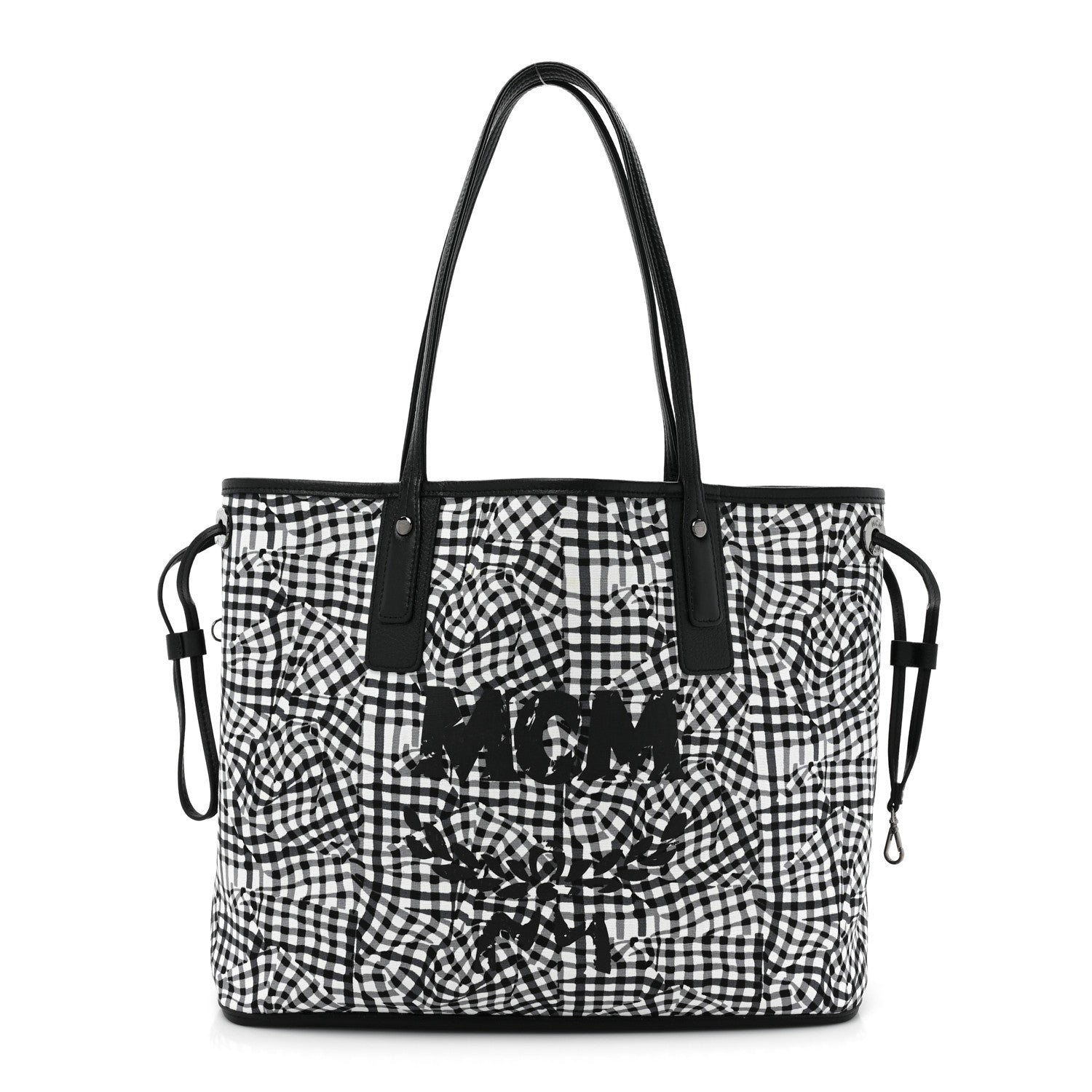 MCM Visetos Medium Liz Reversible Shopper Tote Black 4 of 16