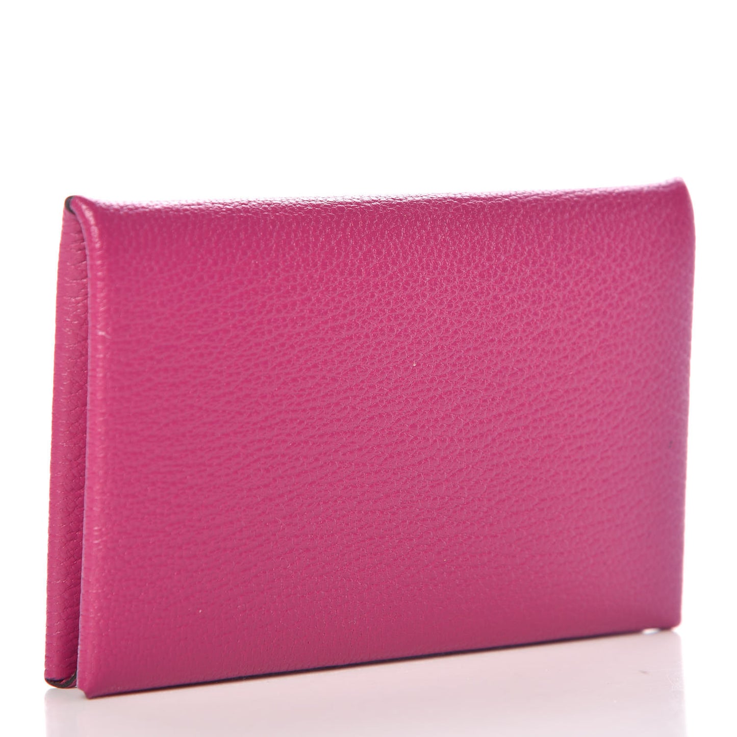 Chevre Mysore Calvi Card Case Rose Pourpre