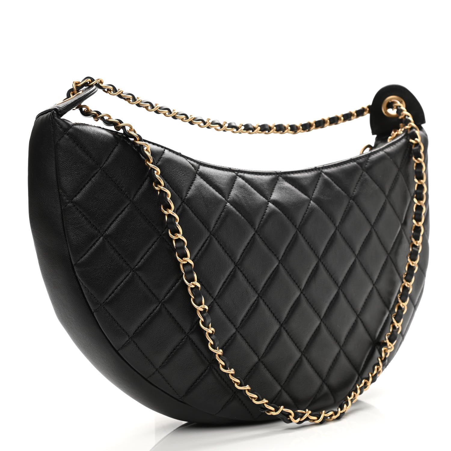 Chanel Lambskin Quilted All About Chains Hobo Black 5 of 21