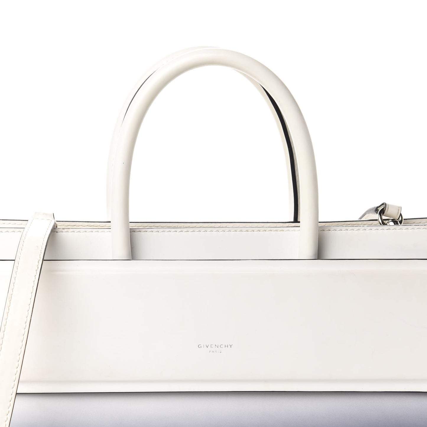 Smooth Calfskin Small Degrade Horizon Satchel White Purple