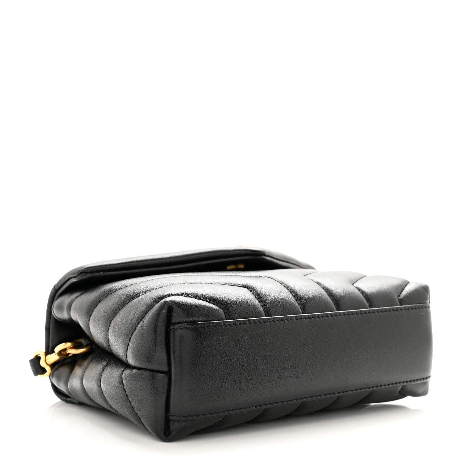 Saint Laurent SAINT LAURENT Calfskin Y Quilted Monogram Toy Loulou Crossbody Bag Black 4 of 13