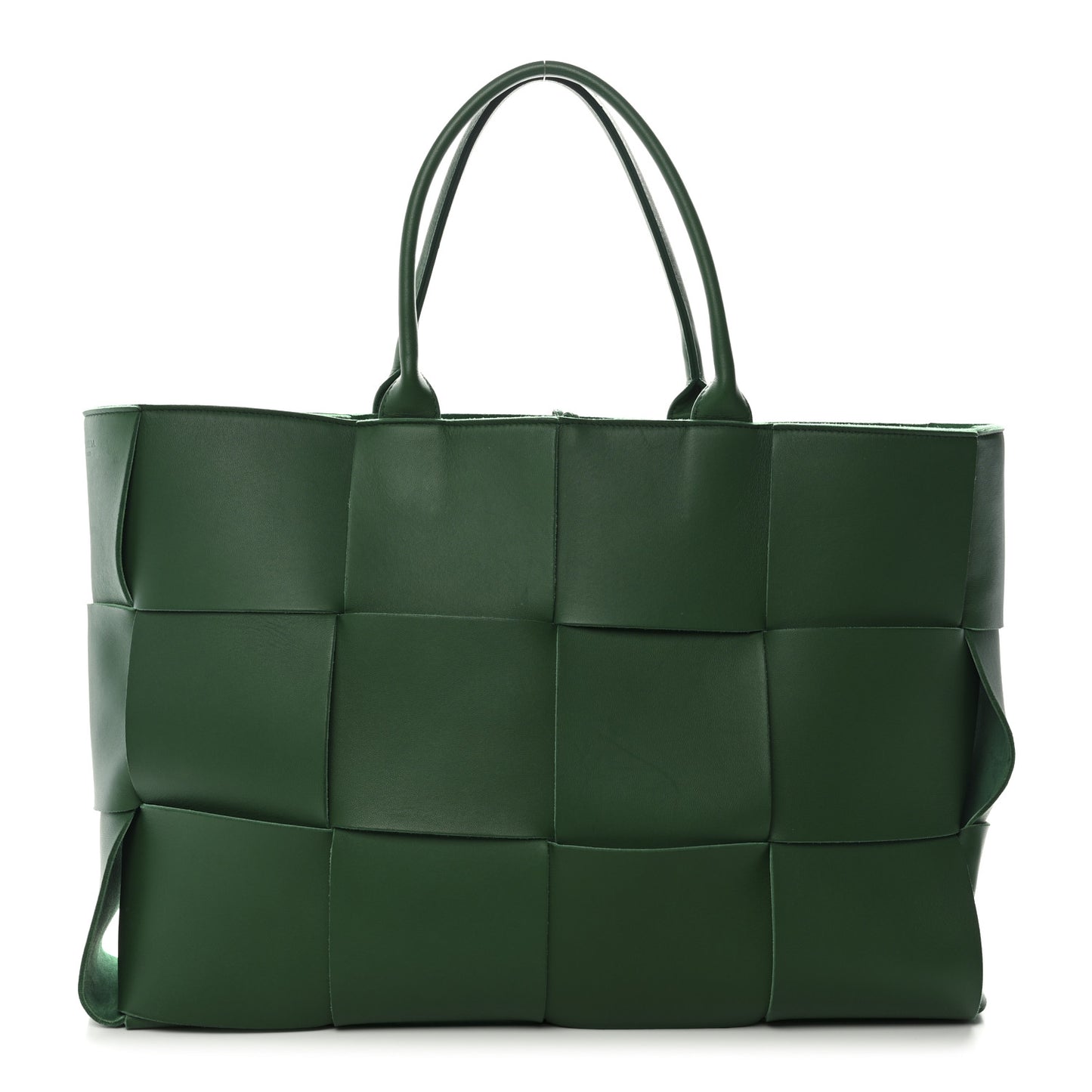 Nappa Maxi Intrecciato Large Arco Tote Green