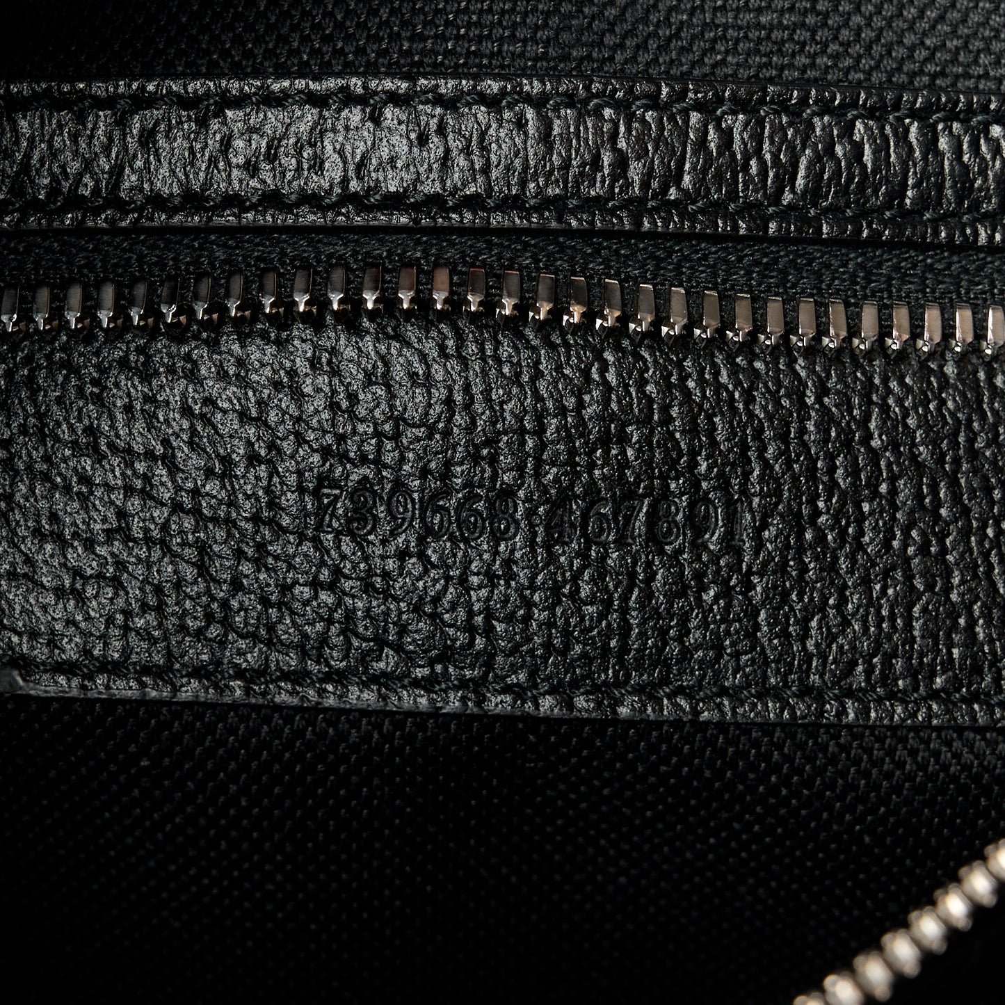Monogram Jumbo GG Textured Dollar Calfskin Wristlet Messenger Bag Black