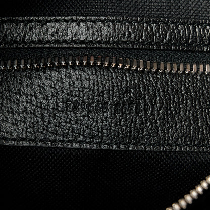 Gucci Monogram Jumbo GG Textured Dollar Calfskin Wristlet Messenger Bag Black 9 of 12