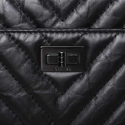 Chanel Aged Calfskin Chevron Mini Reissue Camera Case So Black 12 of 13