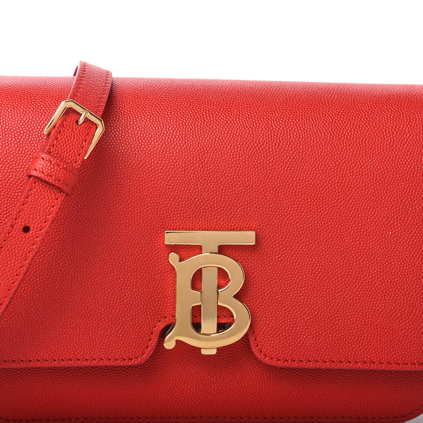 Grainy Calfskin Small TB Bag Bright Red