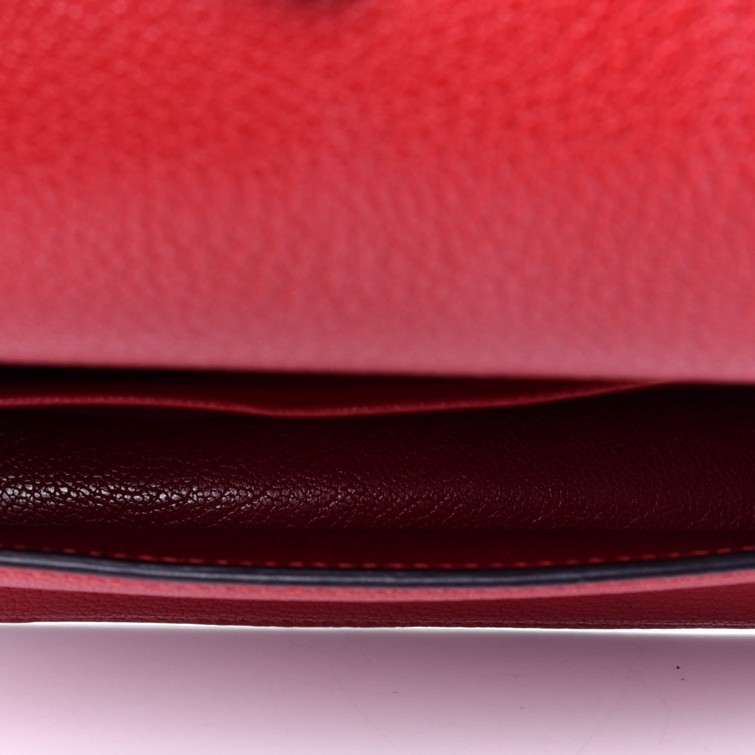 Miu Miu Goatskin Madras Phone Pouch With Chain Fuoco 4 of 5