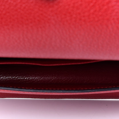 Miu Miu Goatskin Madras Phone Pouch With Chain Fuoco 4 of 5