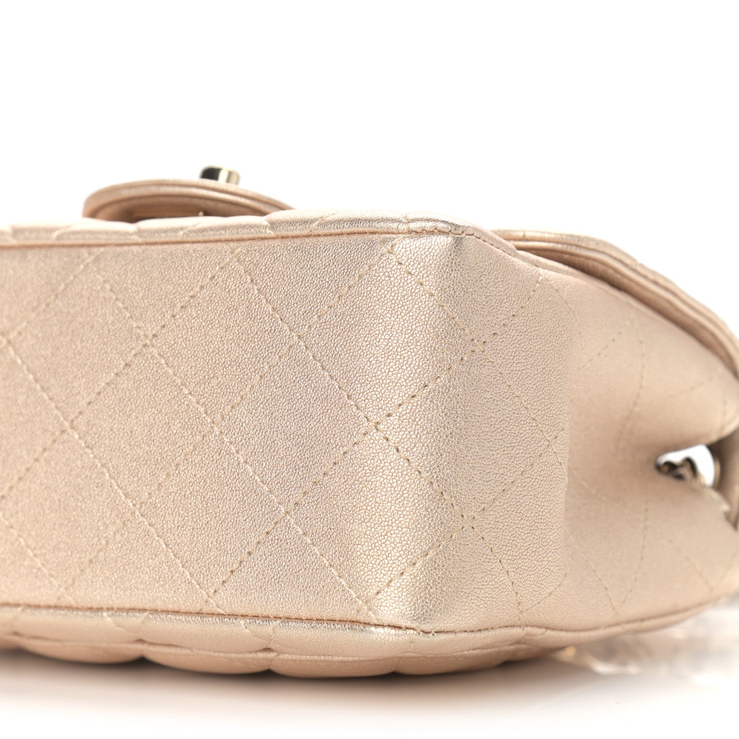Chanel Metallic Lambskin Quilted Mini Square Flap Gold 8 of 8