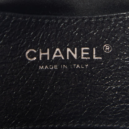 Chanel Glazed Calfskin Large On The Road Tote Black 9 of 10