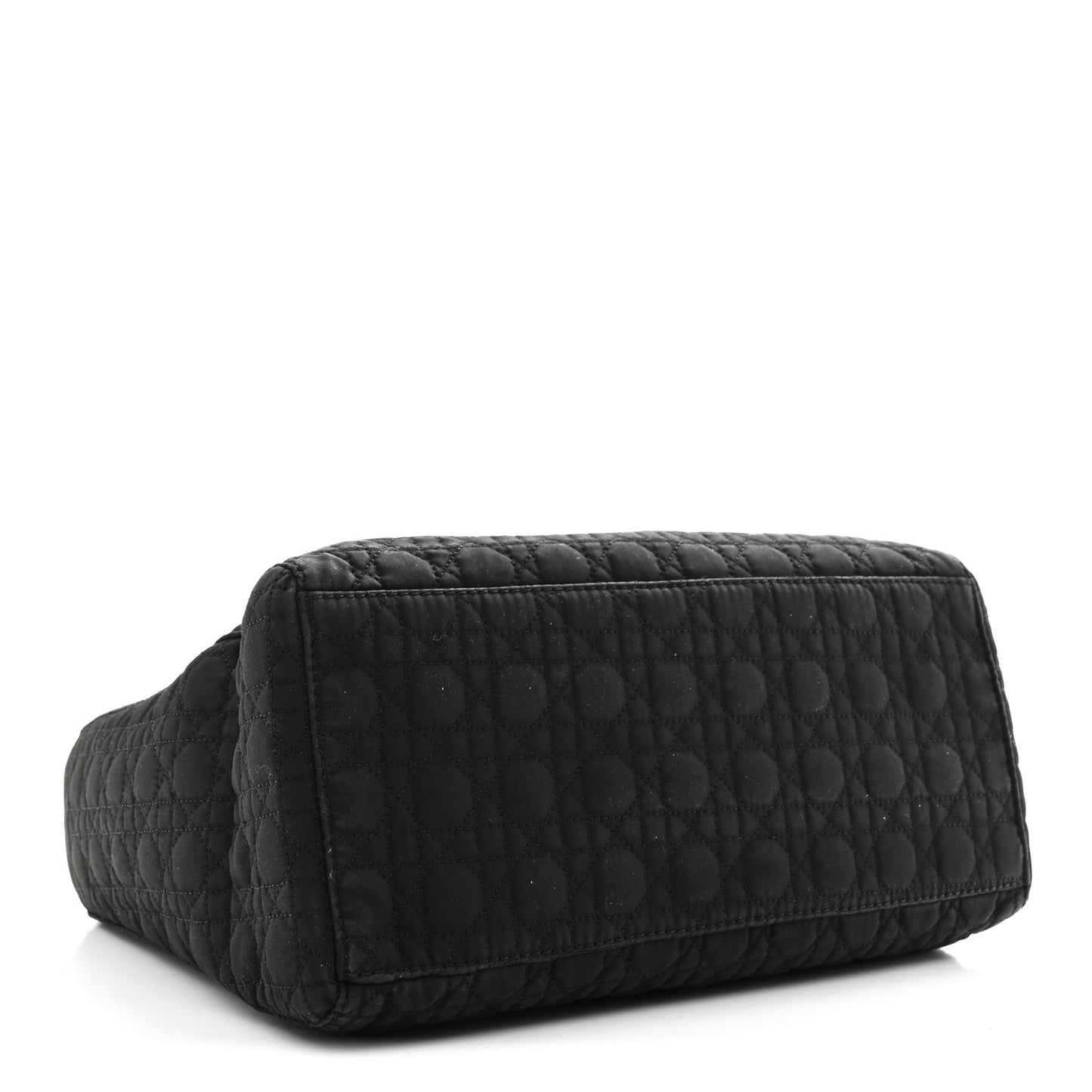 Nylon Cannage Medium Lady Dior Black