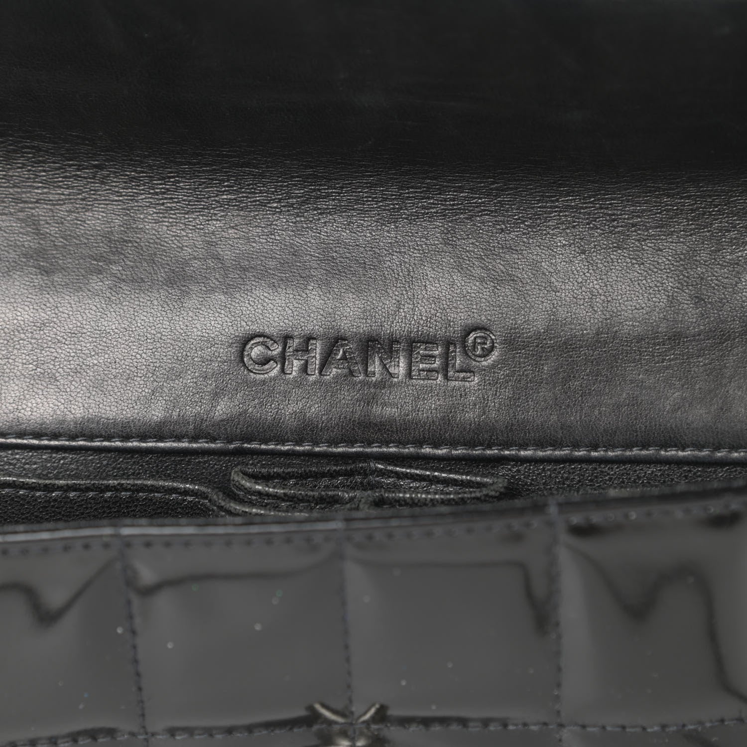 Chanel Patent Quilted East West Chocolate Bar Flap Black 6 of 14