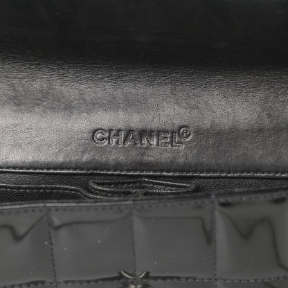 Chanel Patent Quilted East West Chocolate Bar Flap Black 6 of 14