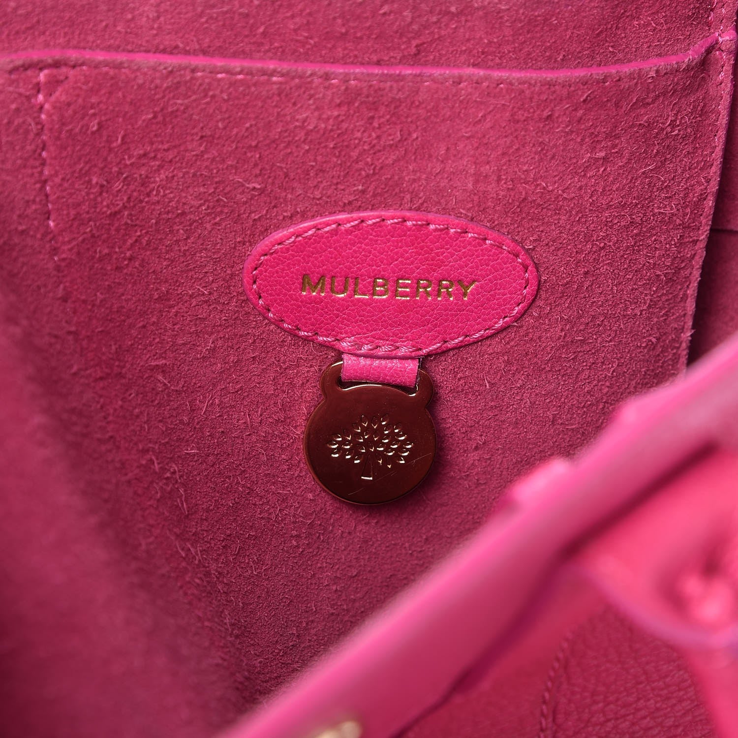 Mulberry Spongy Pebbled Calfskin Bayswater Hot Fuchsia 6 of 11
