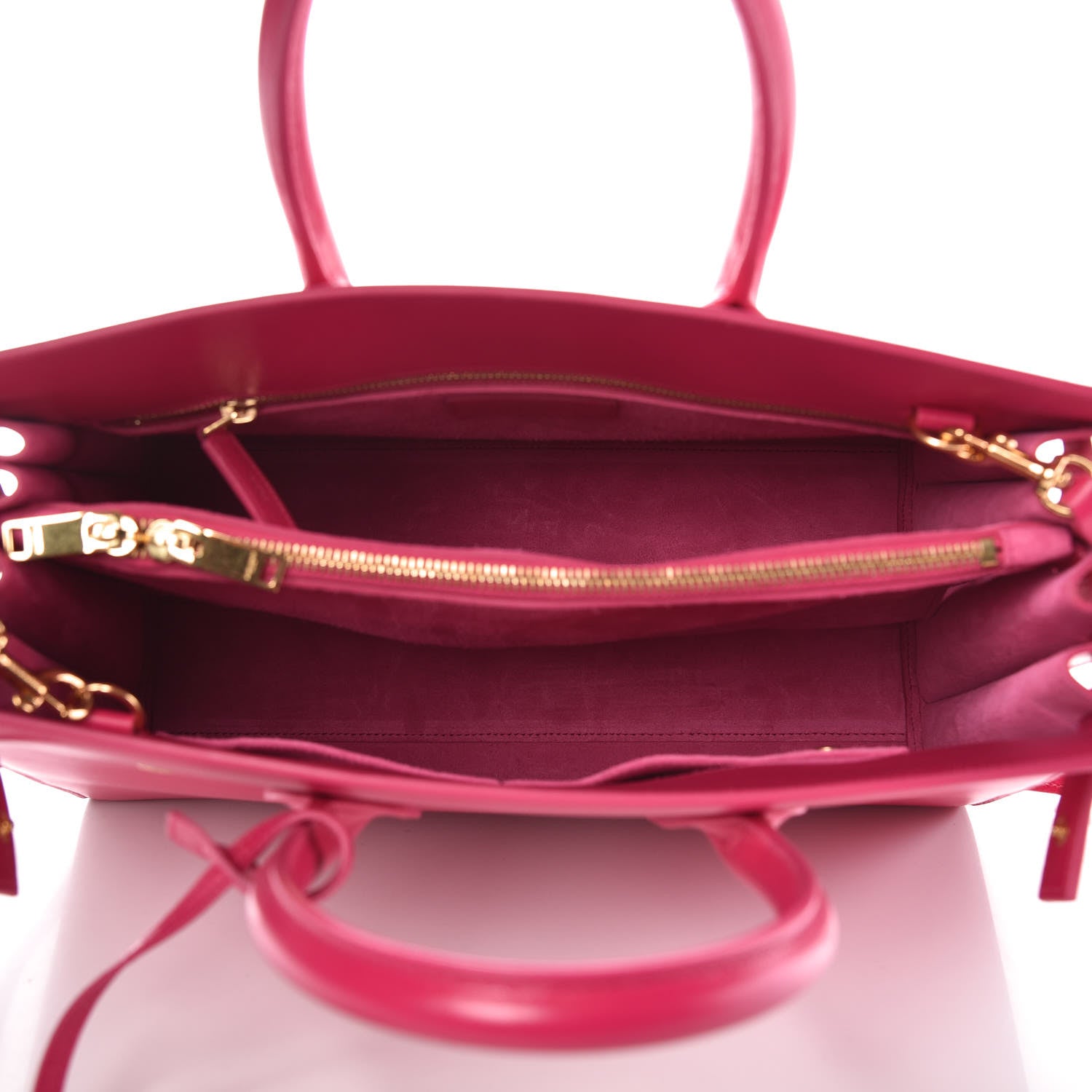 Saint Laurent Calfskin Small Sac De Jour Bubblegum 7 of 11
