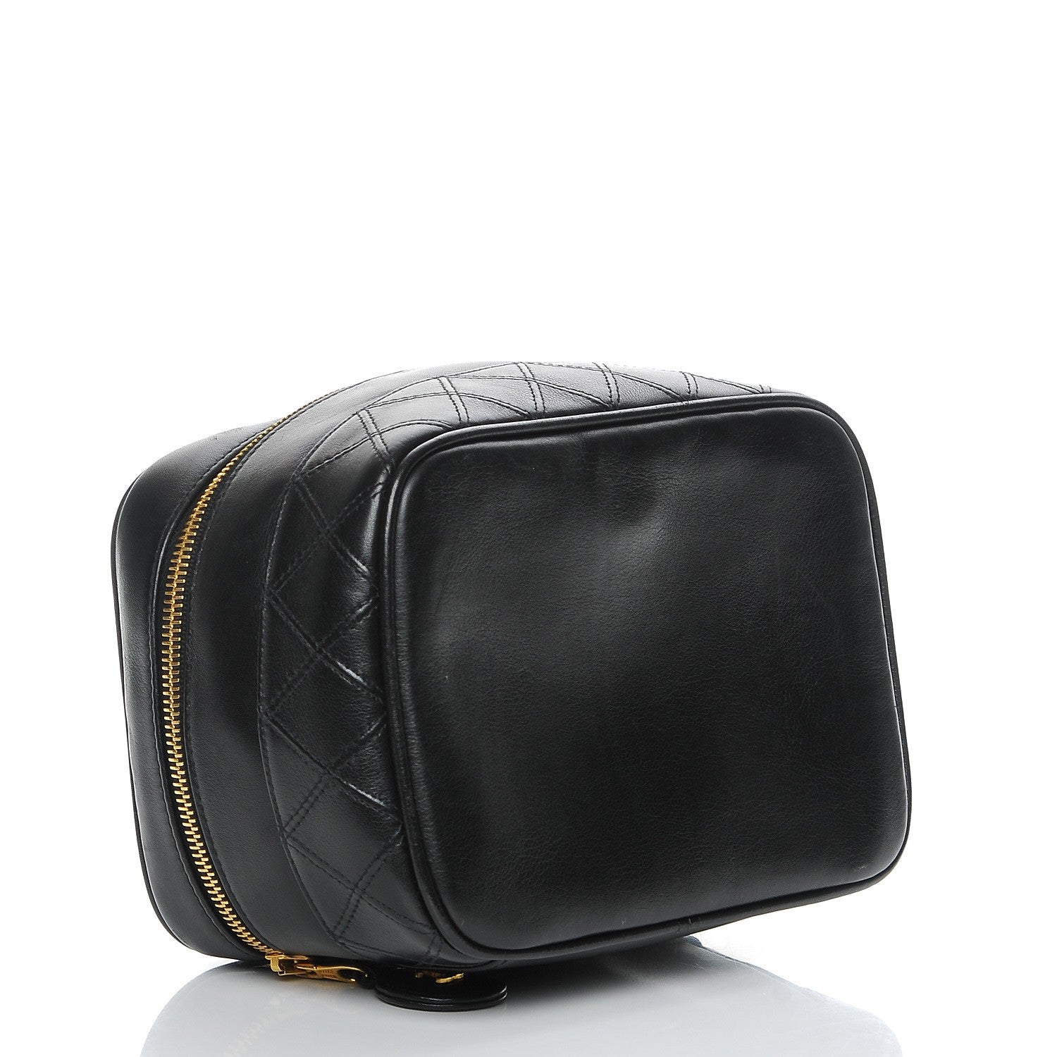 Chanel Lambskin Vanity Cosmetic Case Black 5 of 9