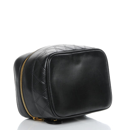 Chanel Lambskin Vanity Cosmetic Case Black 5 of 9
