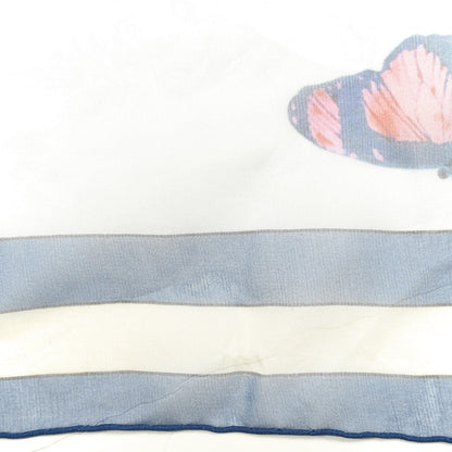 Alexander McQueen Silk Chiffon Butterfly And Lion Scarf Blue 4 of 6