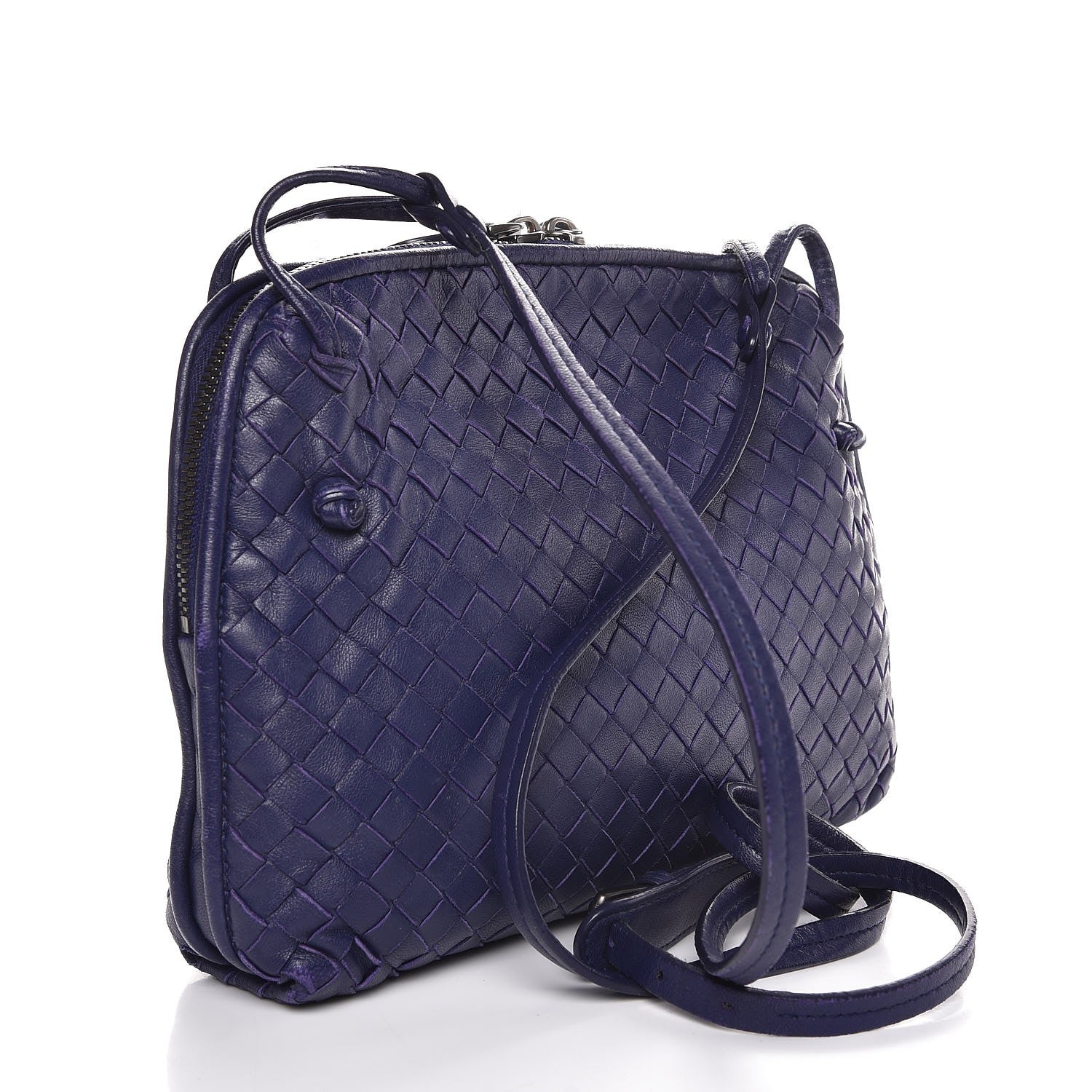Bottega Veneta Nappa Intrecciato Pillow Crossbody Messenger Atlantic 3 of 8