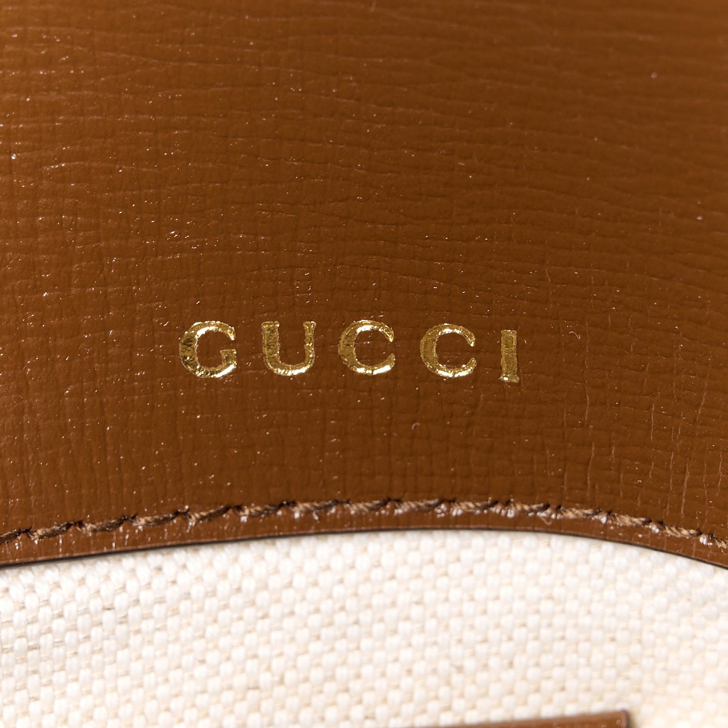 GG Supreme Monogram Web Mini Horsebit 1955 Shoulder Bag Beige Brown Sugar