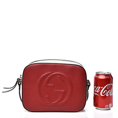 Gucci Dollar Calfskin Small Soho Disco Bag Hibiscus Red Mystic White Blue 13 of 13