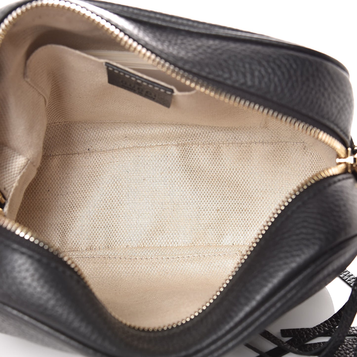 Pebbled Calfskin Small Soho Disco Bag Black