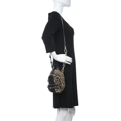 Alexander Wang Lambskin Leopard Print Mini Attica Backpack Crossbody Multicolor Black 3 of 7