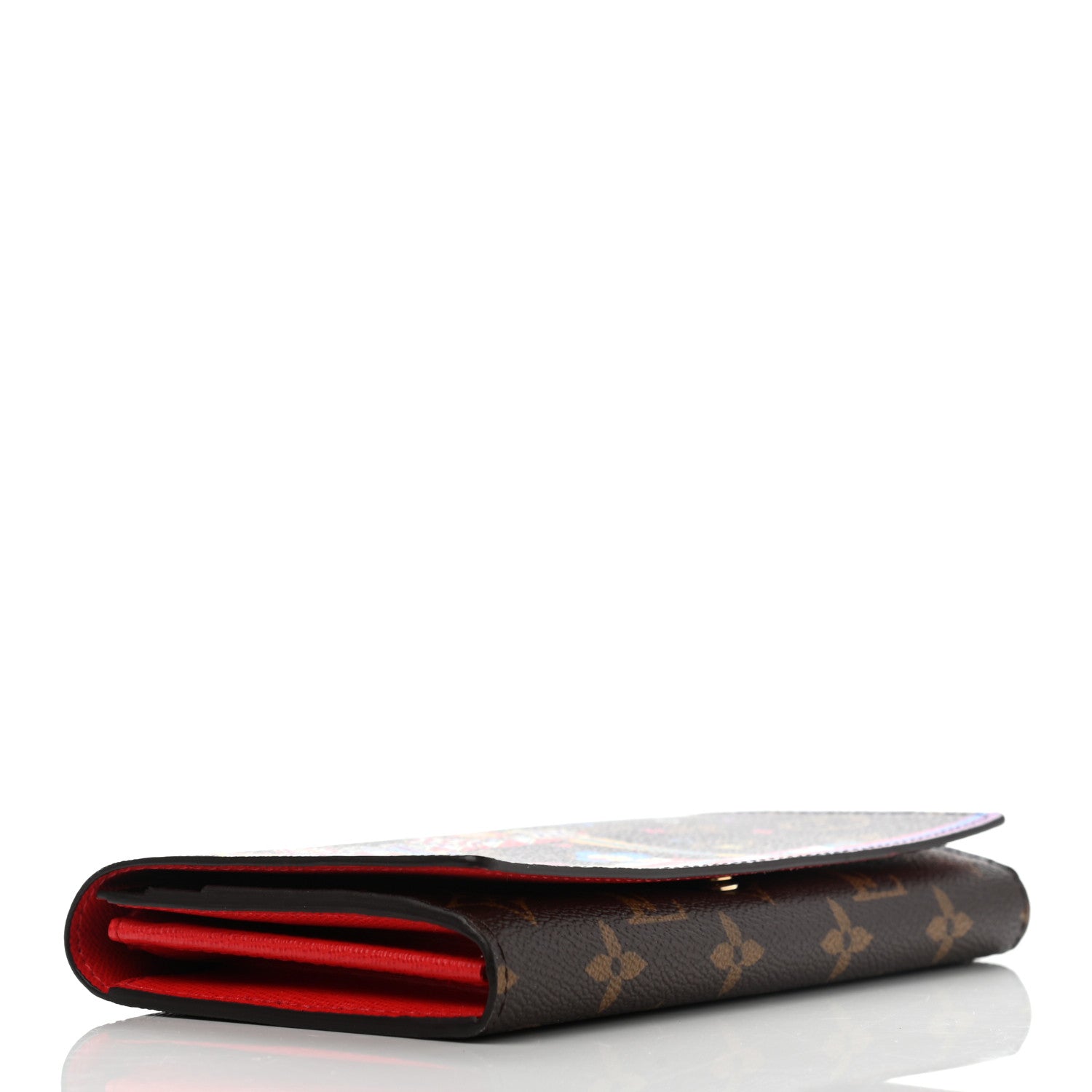Louis Vuitton Monogram 2020 Christmas Animation Sarah Wallet Coquelicot 4 of 7
