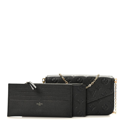 Louis Vuitton Empreinte Pochette Felicie Chain Wallet Black 2 of 10