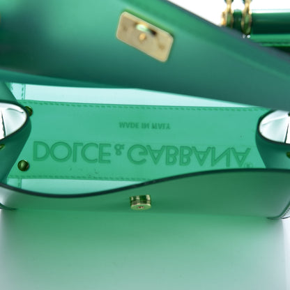 Dolce & Gabbana Rubber Semi Transparent Small Miss Sicily Satchel Verde 5 of 10