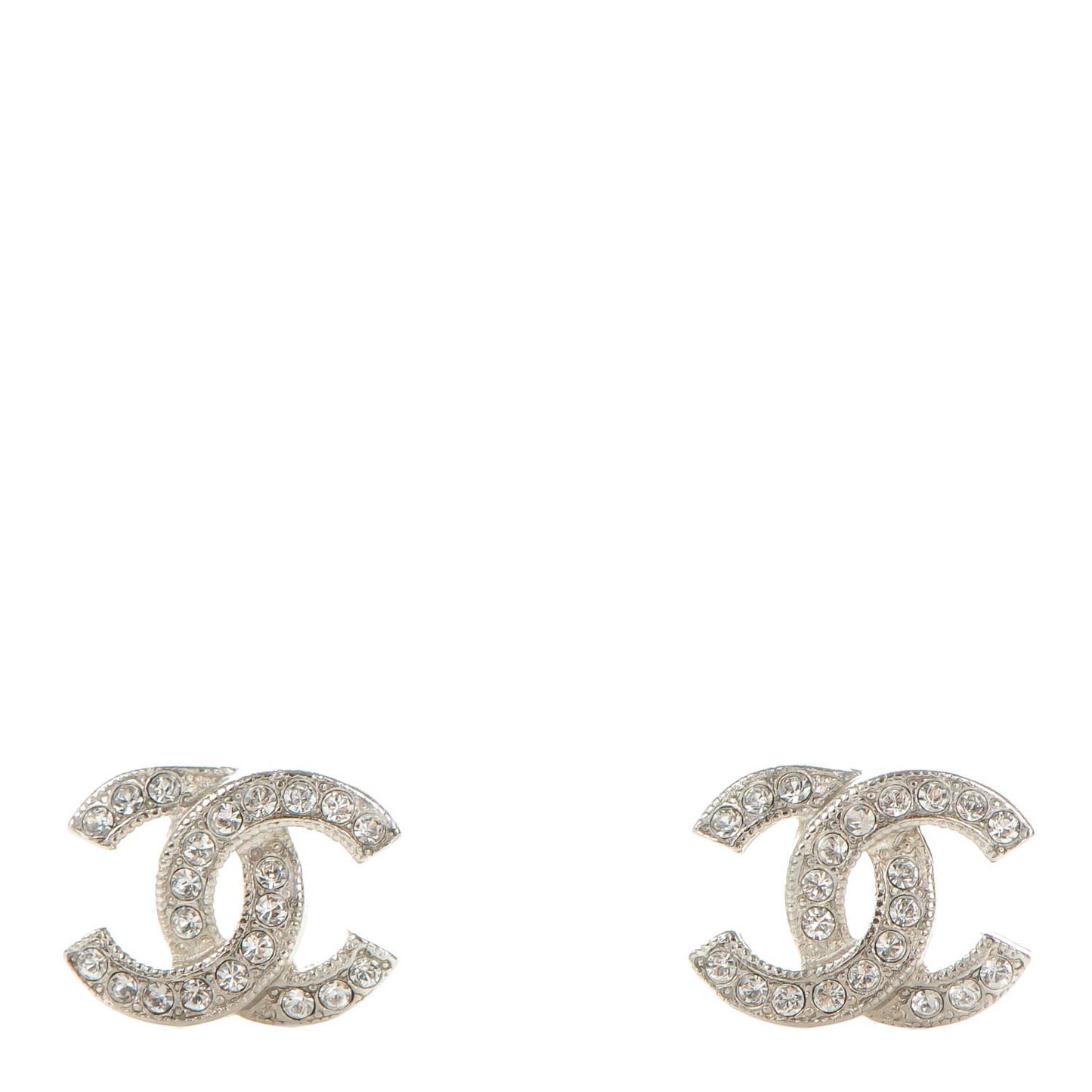 Crystal Timeless CC Earrings Silver