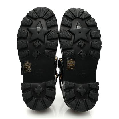 Christian Dior Lambskin Dioract 10mm Sandals 36 Black 5 of 7