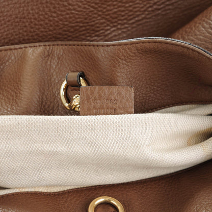 Gucci Pebbled Calfskin Medium Soho Chain Shoulder Bag Maple Brown 9 of 9