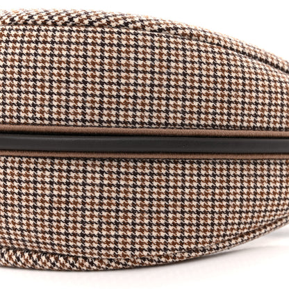 Fendi Wool Vitello Grace Small Houndstooth Small Fendigraphy Hobo Bag Beige Ebano 10 of 11