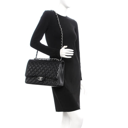 Chanel Caviar Quilted Maxi Double Flap Black 2 of 7