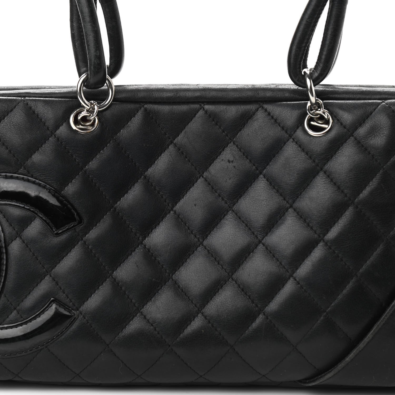 Chanel Calfskin Quilted Large Cambon Bowler Black 8 of 15