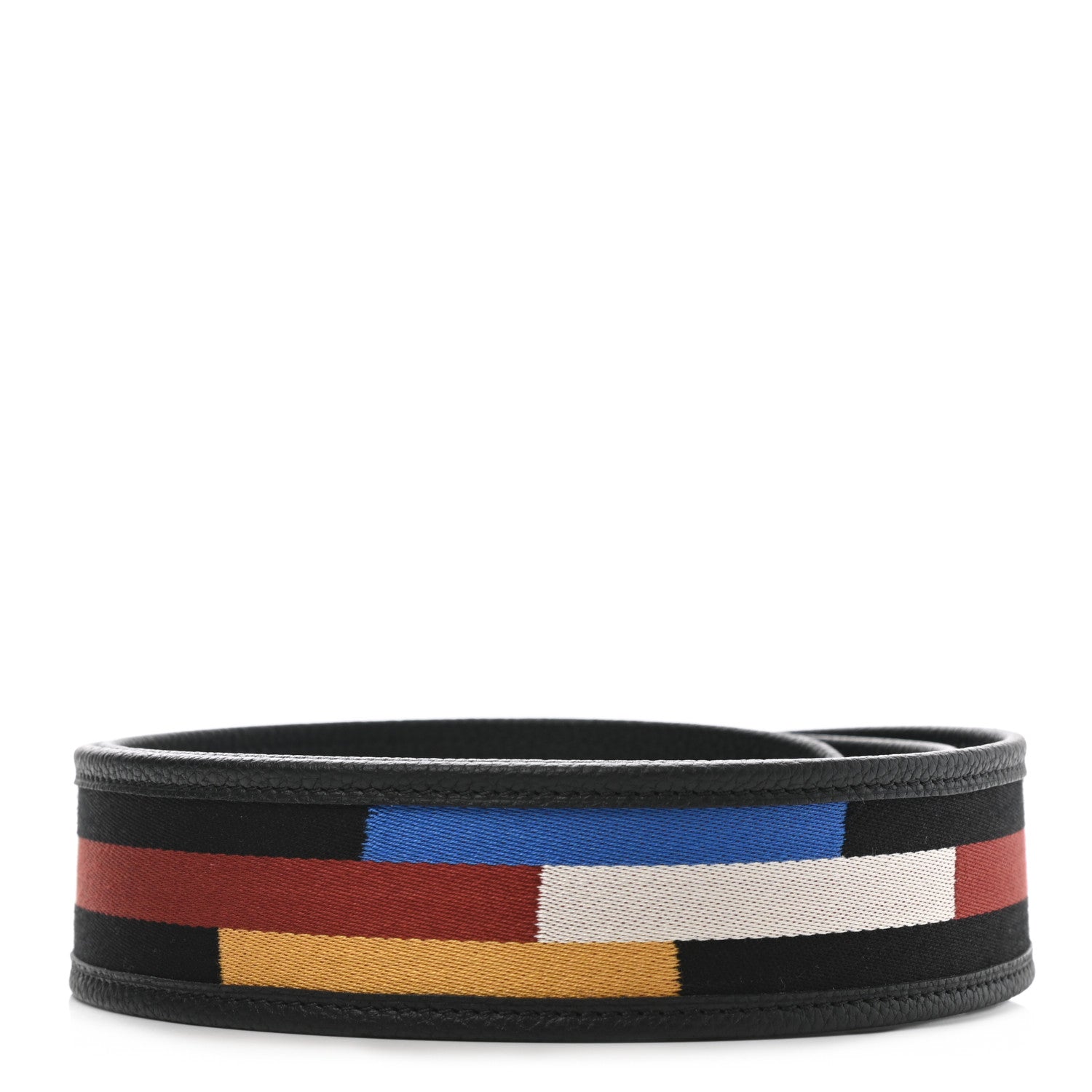 Moynat Canvas Calfskin Across Strap Black Multicolor 2 of 5