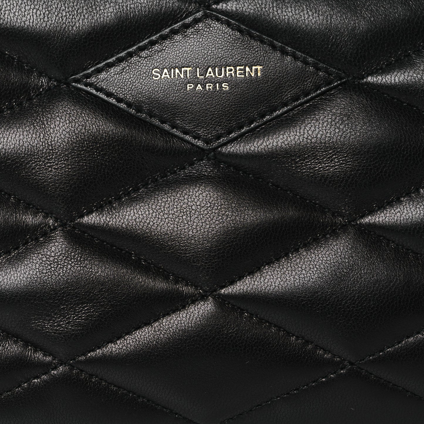Lambskin Quilted Gaby Zipped Shoulder Bag Black