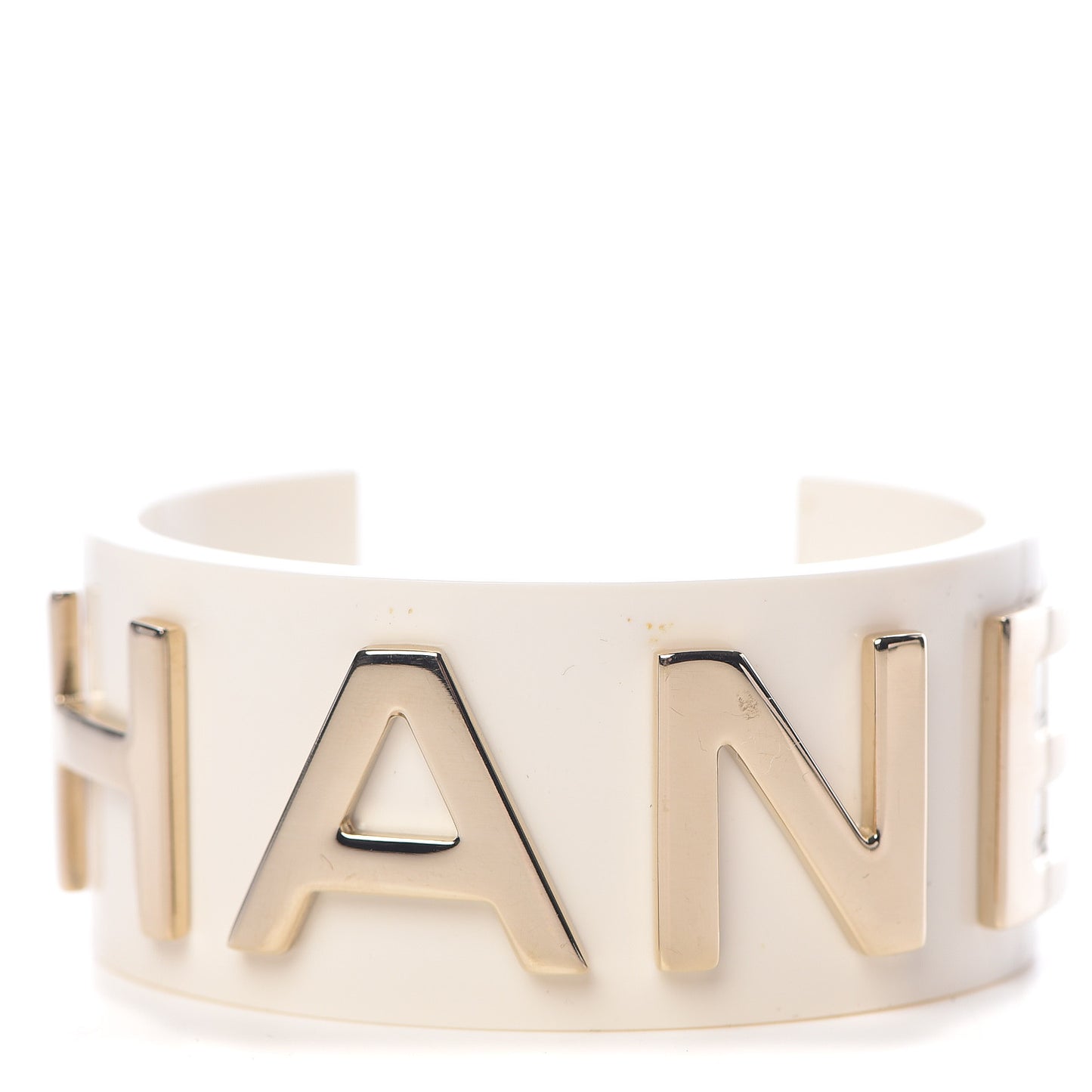 Resin Metal Cuff White