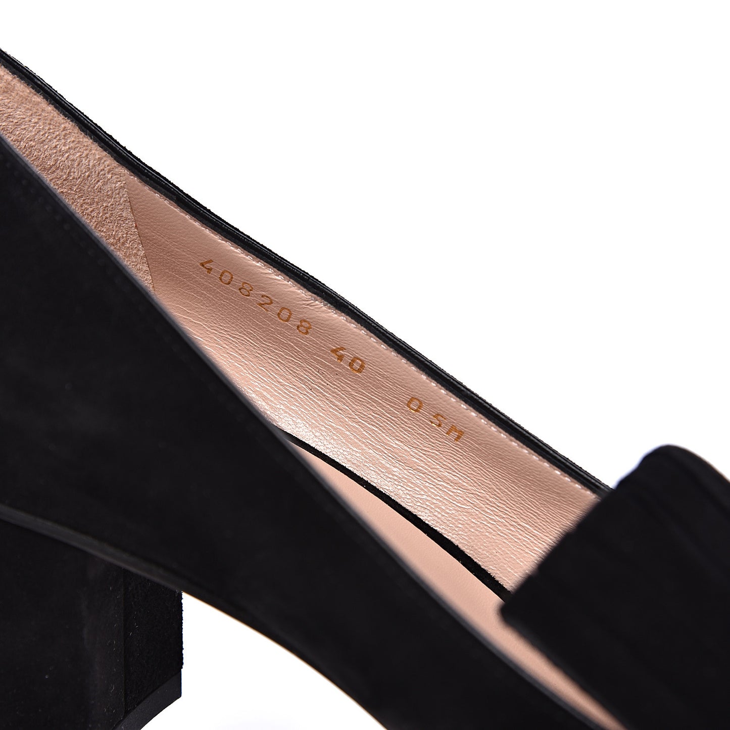Kid Scamosciato GG Marmont Fringe 50mm Loafer Pumps 40 Black