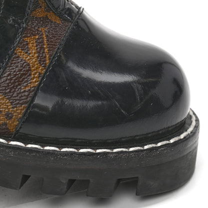 Louis Vuitton Patent Calfskin Monogram Star Trail Ankle Boots 38 Black 10 of 10