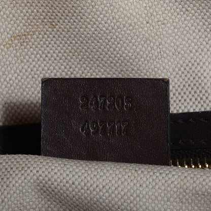 Gucci Monogram Vintage Web Medium Boston Dark Brown 6 of 9